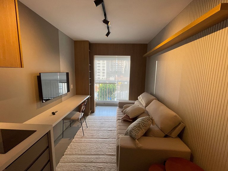Ape 1 Dorm. p/ 5 Pessoas c/ Ar, Tv em Pinheiros