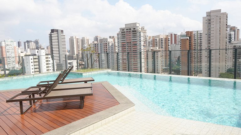 Apê Luxo C/ 1 Suite Ar, Vaga e Academia - Perdizes